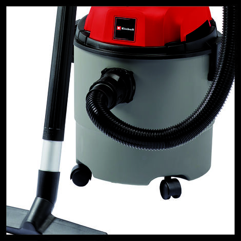 Einhell Nass-Trockensauger TC-VC 1815 (1.250 Watt, 180 mbar, robuster Kunststoffbehälter 15 l, Blasanschluss, 4 Rollen, Zubehörhalterung, inkl. Saugschlauch, Düsen + Filter)