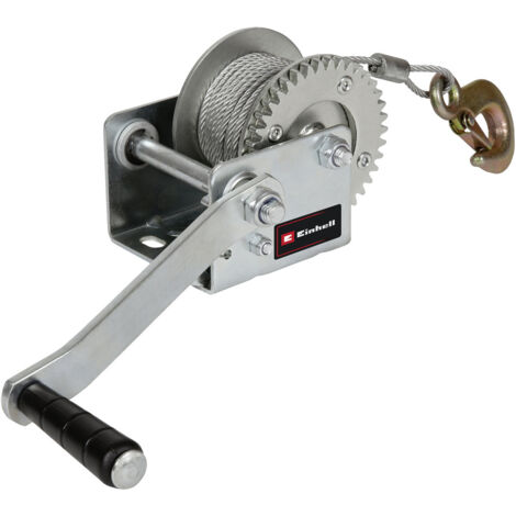 Einhell Handseilwinde TC-WI 500 (max. Tragkraft 500 kg, 10 Meter langes drallfreies Drahtseil, Rücklaufsperre, Softgrip inkl. Sicherheitslasthaken mit Sicherungsklappe)