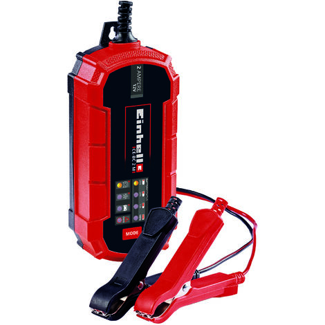Einhell Batterie-Ladegerät CE-BC 2 M (intelligentes Batterieladegerät mit Mikroprozessorsteuerung für verschiedenste Batterietypen, u.a. Kfz/Krad, max. 2 Ampere Ladestrom)