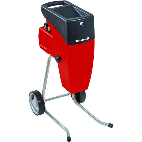 Einhell Elektro-Leisehäcksler GC-RS 2540 (Schneidwalze, Drehrichtungsumschalter, große Trichteröffnung, robustes Fahrgestell, inkl. Gartenabfallsack)