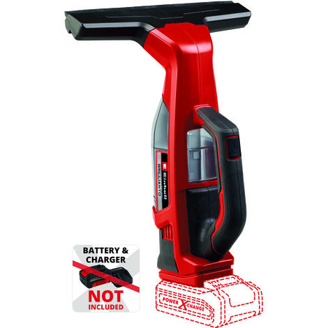Einhell Akku-Fensterreiniger BRILLIANTO Power X-Change (18 V, 28 cm lange Saugdüse, streifenfreie Reinigung, inkl. Sprühflasche mit Mikrofasertuch, ohne Akku)