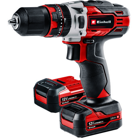 Einhell – Akku-Schlagbohrschrauber 12V – 2-Gang Getriebe – Drehmoment 22 Stufen – Inkl. 2x 2,0Ah Akku – LED-Beleuchtung für dunkle Bereiche (1/5)