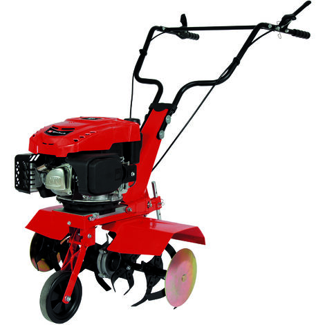 Einhell Benzin-Bodenhacke GC-MT 2560 LD (2.5 kW, bis 230 mm Arbeitstiefe, 1-Zylinder 4-Takt-Motor, robuste Hackmesser, höhenverstellbarer Bremssporn, schwenkbares Führungsrad)