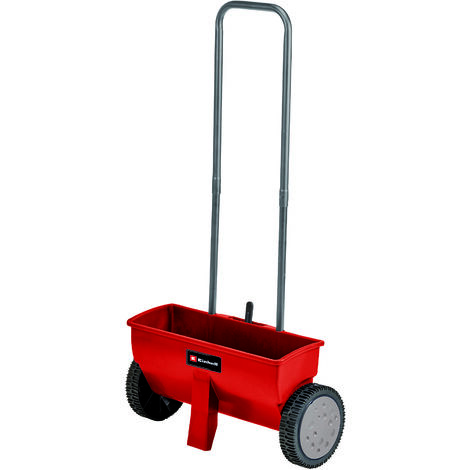 Einhell Streuwagen GC-SR 12 (12 l, 45 cm Streubreite, Doppelschubbügel, beidseitiger Schnappverschluss, Stellhebel, korrosionsfeste Walze, Gehäuse aus bruchfestem Kunststoff)