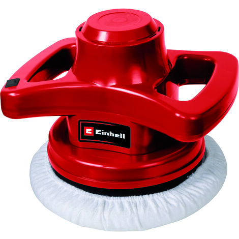 Einhell Auto-Poliermaschine CC-PO 90 (An-/Ausschalter, handlich und robust, 1 Textilpolierhaube und Synthetik-Polierhaube inklusive)