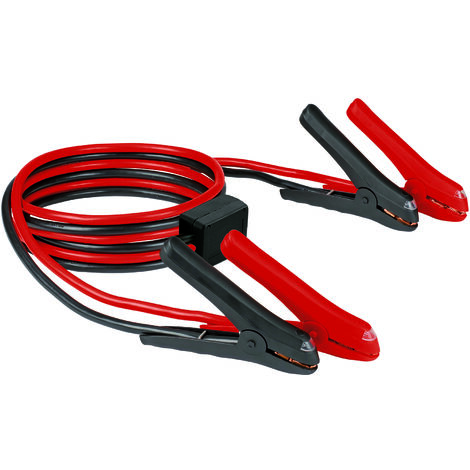 Einhell Starthilfekabel BT-BO 25/1 A LED SP für Benzin- und Dieselmotoren (4 vollisolierte Polzangen (LED-beleuchtet), mit praktischer Tragetasche)