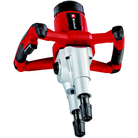 Einhell Farb-Mörtelrührer TE-MX 1600-2 CE Twin (1.600 W, 2-Gang-Getriebe, gegenläufige Rührer, dynamische Drehzahlregelung, Hex-Rühreraufnahme, inkl. 2 Rührer für Mörtel Ø 120 mm)