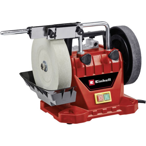 Einhell Nass-Schleifer TC-WG 200 (125 W, rostfreier Wassertank, inkl. Schleifstein, Winkellehre, Universalvorrichtung, Lederabziehscheibe, Nassschleifscheibe)