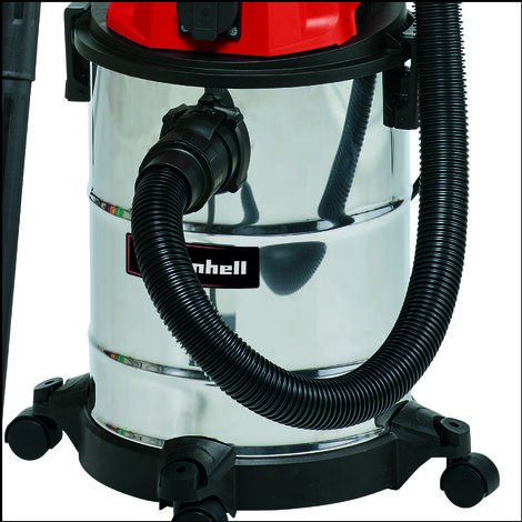 Einhell Nass-Trockensauger TC-VC 1820 SA (1.250 Watt, Edelstahlbehälter 20l, Blasanschluss, Zubehörhalterung, automatische Gerätesteckdose, inkl. Saugschlauch, Düsen + Filter)