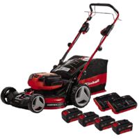 Einhell Professional Akku-Rasenmäher GP-CM 36/47 S HW Li Kit Power X-Change (36 V, 47 cm Schnittbreite, 700 m², Selbstfahrantrieb, Brushless, Mulchfunktion, inkl. 4x 4,0 Ah Akkus, 2x Twincharger)