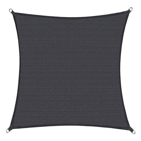 GAIJUAN Sonnensegel Quadrat 4x8m – UV-Schutz 95%, Wasserdicht, Mit Edelstahlösen & Seilen, Dunkelgrau