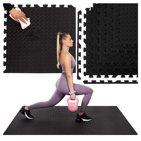 SPRINGOS Puzzlematte Trainingsmatte Fitnessmatte 6 Puzzles EVA-Schaum  Gymnastikmatte Pilates Yoga Stretching