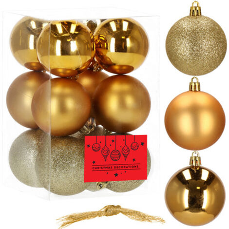Kaemingk Weihnachtskugeln 8 Cm – 6 Stück, Bruchsicher Aus Kunststoff, Klar Irisierend
