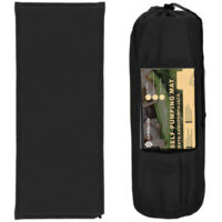 Selbstaufblasbare Matratze, 180 cm mit schwarzer Reisebettmatte