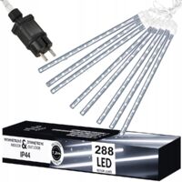 METEOREN EISSTANGEN 50cm LED LICHTER AUSSEN WEIHNACHTSBAUM FALLENDER SCHNEE IP44 7.2m