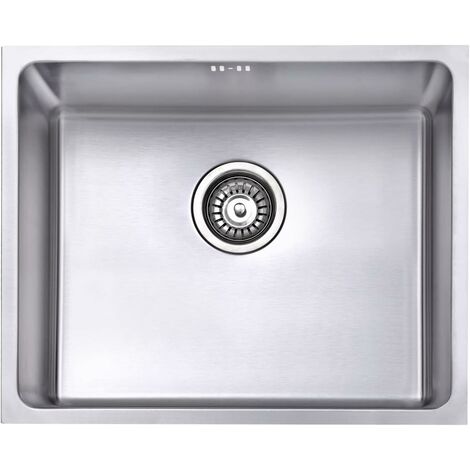 JASSFERRY Küchenspüle 1 Becken Unterbau-Küchenspüle, 540 x 440 mm Unterbauspüle aus Edelstahl mit Abfallsieb