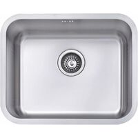 JASSFERRY Küchenspüle Edelstahl 1 Becken Unterbauspüle, 550 x 450 mm mit Abfallsieb