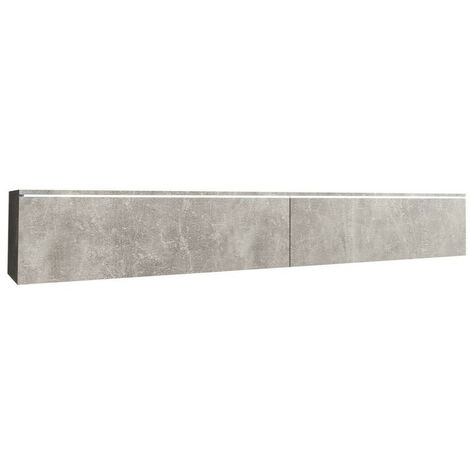 Meuble TV Sarasota 121, Béton, Le nombre de portes: 2, Nombre de tiroirs: 0, 180x30x33cm (1/5)
