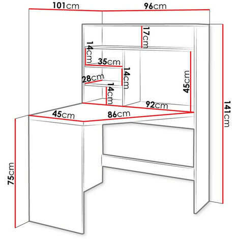 Bureau d'angle Bedford 101 (Noir) - Meubles de bureau