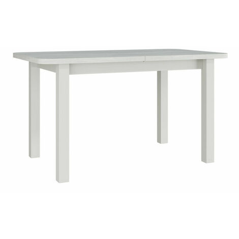 Table Victorville 113, Blanc, 76x80x140cm, Allongement, Stratifié, Bois (1/3)