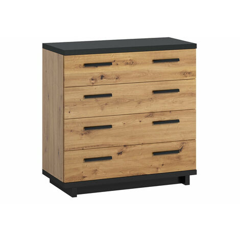 Commode Morlira 101 , Avec tiroirs, Nombre de tiroirs: 4, 90x90x40cm (1/4)