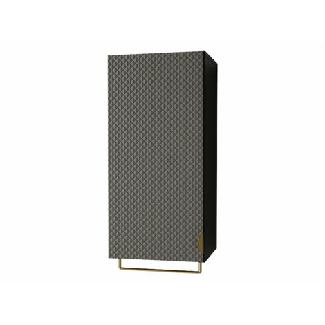 Armoire de salle de bain murale Matrix, Gris, Murale, Le nombre de portes: 1, 78x35x35cm, MDF, Stratifié, Nombre de tiroirs: 0 (1/5)