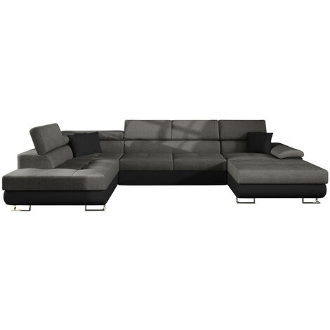 Canapé d'angle Comfivo 190, Soft 011 + Lux 06 + Soft 011, Fonction de couchage, Boîte de literie, 345x202x71cm, 0 (1/5)