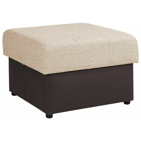 Pouf Tolveli 100 , 42x70x70cm, Diamètre: 0, Faux cuir + Tapisserie, Pieds: Plastique, 0, Boîte de rangement (1/4)