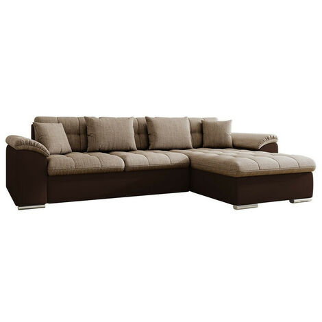 Canapé d'angle Comfivo 107, Soft 066 + Lawa 02, Fonction de couchage, Boîte de literie, 280x160x76cm, 0 (1/5)