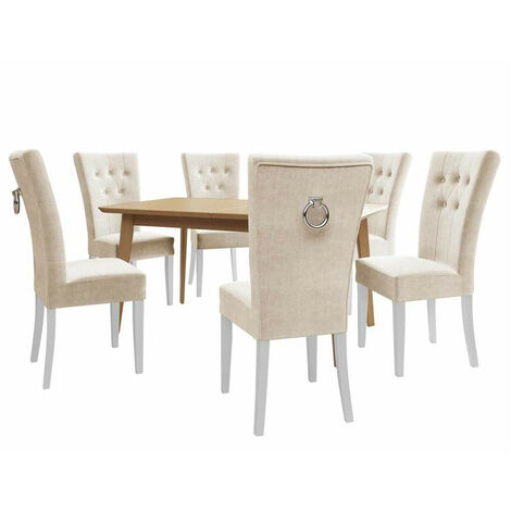 Salle à manger complète Racine 144, Blanc + Magic Velvet 2250, 76x80x140cm, Diamètre: 0, Nombre de places: 6, Style: Moderneclassique