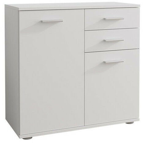 Commode Tucson 131 , Avec tiroirs et portes, Nombre de tiroirs: 2, 76x71x35cm (1/4)
