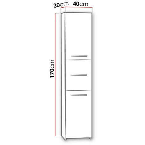Armoire de bain indépendante Comfivo 188 , À poser, Le nombre de portes: 0, 170x40x30cm, Stratifié, Nombre de tiroirs: 0