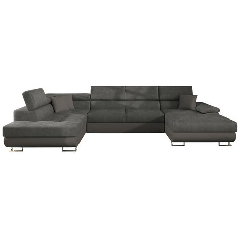 Canapé d'angle Comfivo 190, Soft 029 + Uttario Velvet 2971 + Soft 029, Fonction de couchage, Boîte de literie, 345x202x71cm, 0 (1/5)
