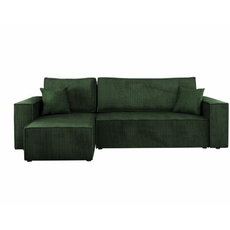 Canapé d'angle Shelton 100, Poso 14, Fonction de couchage, Boîte de literie, 244x145x82cm, 0