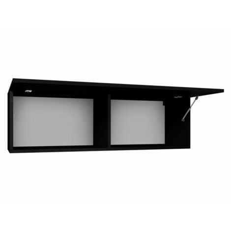Armoire murale Tivdalu 101, Blanc + Blanc brillant