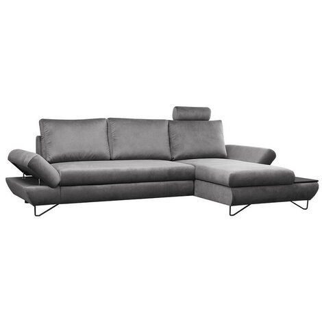 Canapé d'angle Kingston 108 , Fonction de couchage, Boîte de literie, 284x166x104cm, 0 (1/5)