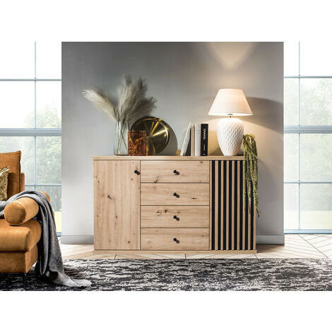 Commode Venmava 103 , Avec tiroirs et portes, Nombre de tiroirs: 0, 85x142x41cm