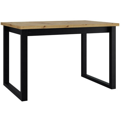 Table Victorville 327, Chêne Artisan, 78x92x160cm, Allongement, Stratifié, Métal (1/4)