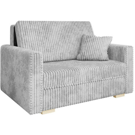 Mobilier1 – Canapé convertible 3 places velours – Boîte de literie intégrée – Dimensions 85x133x100 cm – Couchage 110x196 cm – Prêt à l'emploi