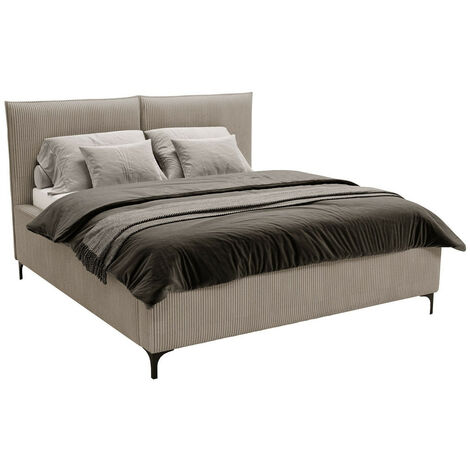 Lit Clovis 113, Poso 02, Double, 140x200, Tapisserie, Sommier à lattes, 160x214x108cm (1/5)