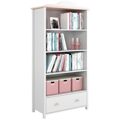 Étagère Elblive 101 , Avec tiroirs, Ouvert, Stratifié, Le nombre de portes: 0, Nombre de tiroirs: 1, 170x85x42cm (1/5)