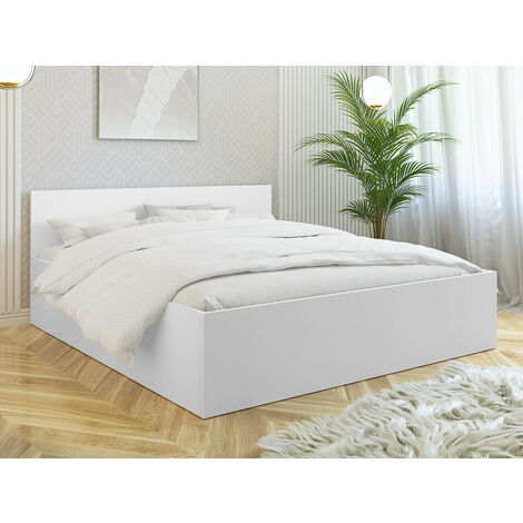 Lit Comfivo Romtea 100 , Double, 160x200, Stratifié, Sommier à lattes, 164x204x80cm