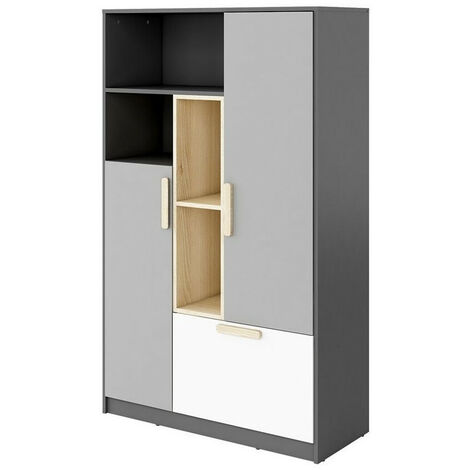 Étagère Veravie 106 , Fermé, Avec tiroirs, Avec des portes, Stratifié, Le nombre de portes: 2, Nombre de tiroirs: 0, 163x100x40cm (1/4)