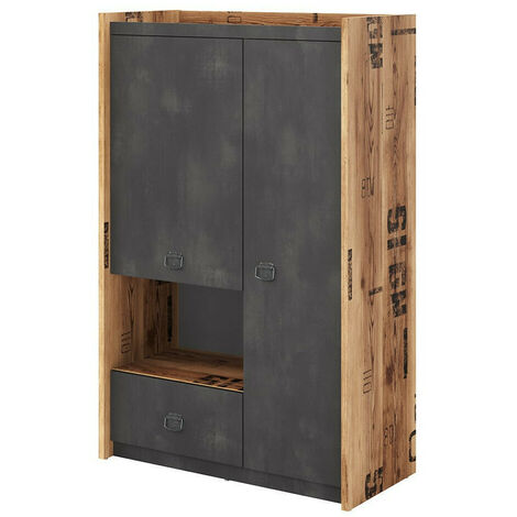 Étagère Tivtivi 102 , Avec tiroirs, Avec des portes, Stratifié, Le nombre de portes: 0, Nombre de tiroirs: 1, 141x90x42cm (1/4)