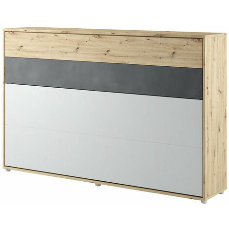 Lit escamotable Concept Pro Lenart Levfere 169 , Unique, 120x200, Stratifié, MDF, Sommier à lattes, 148x211x138cm