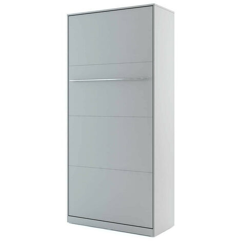 Lit escamotable Concept Pro Lenart Levfere 164, Gris, Unique, 90x200, Stratifié, Sommier à lattes, 105x237x217cm