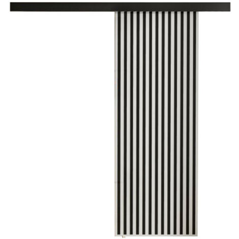 Porte coulissante Dover 201, Blanc + Noir