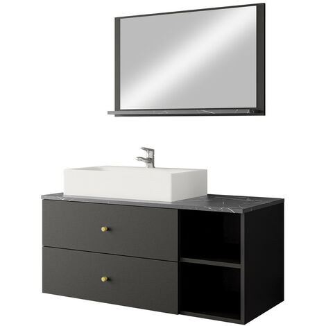 Ensemble de salle de bain Ophruvi 100, Noir (1/4)