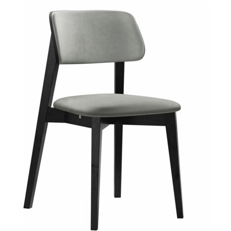 Chaise Dearborn 100, Noir, 80x46x49cm, Tapisserie, En bois, Bois (1/5)