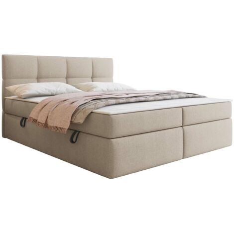 Lit boxspring ComfiDream Nivina, Curio 11, Double, Continental, 140x200, Tissu, Disponible, 143x209x113cm (1/5)